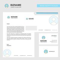 Profile Business Letterhead Envelope and visiting Card Design vector template