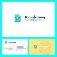 Text file Logo design with Tagline Front and Back Busienss Card Template Vector Creative Design