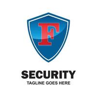 Alphabetical logo of security compnay and typography vector