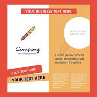 Paint brush Company Brochure Template Vector Busienss Template