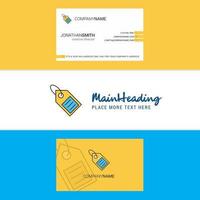 Beautiful Sale tag Logo and business card vertical Design Vector