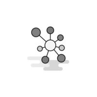 Network Web Icon Flat Line Filled Gray Icon Vector