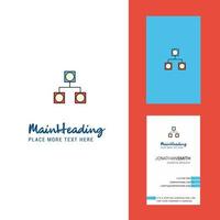 Networks Creative Logo and business card vertical Design Vector