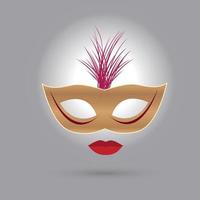 Carnival party design with typography and creative background vector