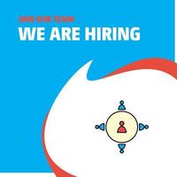 Join Our Team Busienss Company Networking We Are Hiring Poster Callout Design Vector background