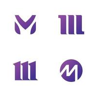 Letter M logo design template elements vector