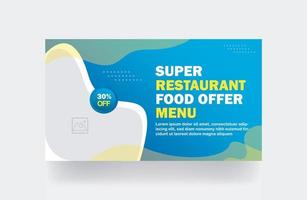 Restaurant food offer menu Thumbnail banner Cooking Thumbnail design template vector