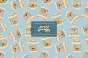 Ramen cup instant noodles abstract food vector seamless repeat pattern