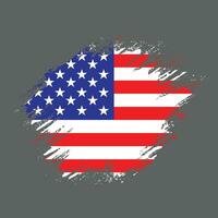 Graphic American grunge texture flag vector