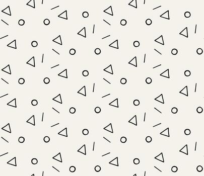 Doodle pattern seamless.Memphis style seamless patterns. Abstract graphic design memphis pattern. Seamless memphis style background pattern.Seamless geometric pattern in retro 80s style, vector