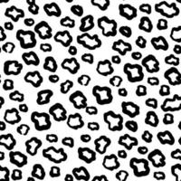 patrón transparente de vector. textura de piel de leopardo en blanco y negro.textura de piel de leopardo sin fisuras, ilustración vectorial. vector