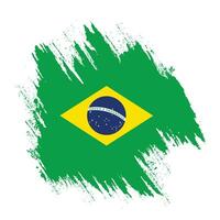 diseño de vector de bandera de textura de brasil