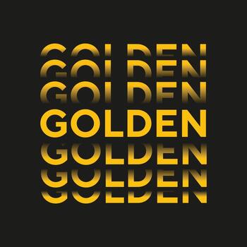 Golden new text effect profession typography design for print vector