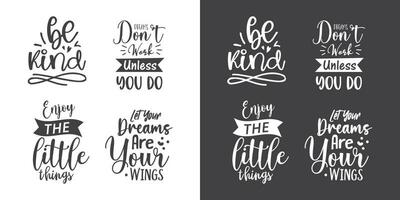 Motivational typography svg cut files design bundle vector