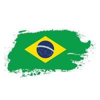 Professional abstract grunge Brazil flag vector