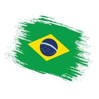 Brazil grunge texture flag vector