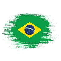 New Brazil grunge flag design vector