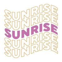 Summer quotes new professional sunrise wavy stock text effect typography tshirt design for print vector