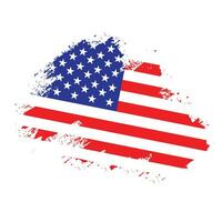 Professional hand paint American flag vector