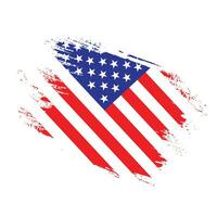 Colorful grunge effect American flag vector