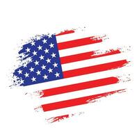 Professional hand paint American flag vector