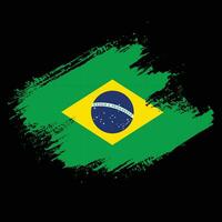 Professional brush effect Brazil flag vector