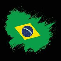 vector de bandera de brasil de pintura de mano profesional