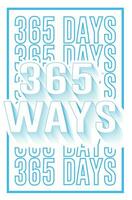 365 days 365 ways professional text effect typography design vector