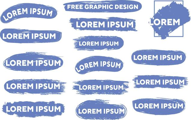 Blue color brush set