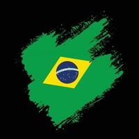 Colorful brush effect Brazil flag vector