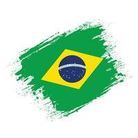 Professional graphic Brazil grunge texture flag vector
