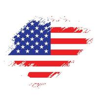 Grunge effect American flag design vector