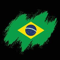 New splash grunge texture Brazil flag vector