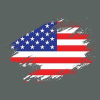 Abstract American grunge texture flag vector