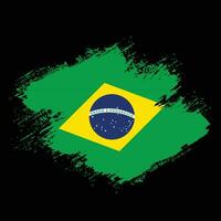 Brazil distressed grunge flag vector