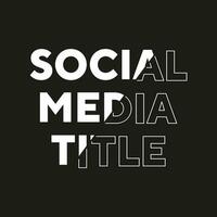 Social media title new best stock text effect professional unique white typography tshirt design vector