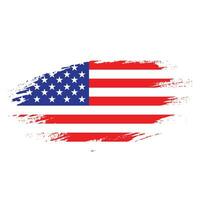 New hand paint American abstract flag vector