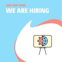 Join Our Team Busienss Company Presentation We Are Hiring Poster Callout Design Vector background