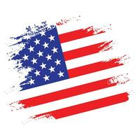 Hand paint American flag vector