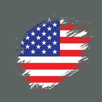 diseño de vector de bandera de textura americana