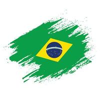 nuevo vector de bandera abstracta de pintura de mano brasil