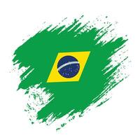 Graphic Brazil grunge texture flag vector