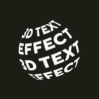 nuevo diseño de tipografía de efecto de texto 3d redondo vector