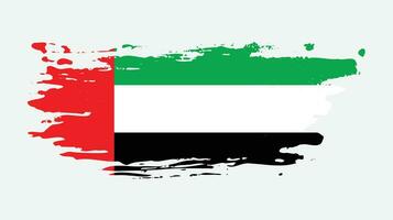 bandera de estilo grungy angustiada de los emiratos árabes unidos vector