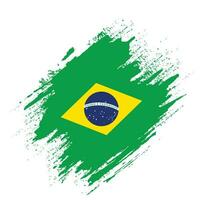 Colorful grunge effect Brazil flag vector