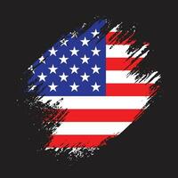 bandera de textura grunge americana gráfica vector