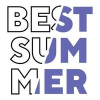 New simple summer quotes best summer colorful stock text effect typography tshirt design for print vector