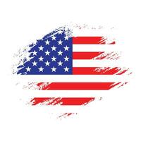 New American grunge flag design vector