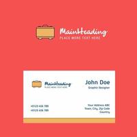 Briefcase logo Design with business card template Elegant corporate identity Vector