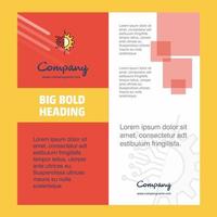 Setting Company Brochure Title Page Design Company profile annual report presentations leaflet Vector Background